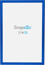 SnapeZo Poster Frame 20x30, Blue, 1.25 Inch Aluminum Profile, Front-Loading Snap Frame, Wall Mounting, Professional Series