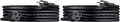 Amazon Basics Extension Cord, 13 Amps, 125V, 10 Foot, Black - Pack of 2