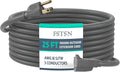 25 Ft Heavy Duty Indoor Outdoor Extension Cord - 16/3 SJTW Waterproof Power Cable with 3 Prong Grounded Plug, Grey - Durable, Weather Resistant, for Home, Garden, and Worksite Use