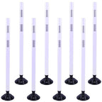 OrangeStar 8 Pack Delineator Post 48" White Traffic Delineator Cones with Fixable Base for Road Safety, Parking Lots