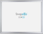 SnapeZo Poster Frame 22x28, Silver, 1.25 Inch Aluminum Profile, Front-Loading Snap Frame, Wall Mounting, Professional Series