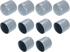 uxcell 10pcs Rubber End Caps 32mm(1.3") ID Vinyl Round End Cap Cover Screw Thread Protectors Grey