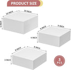 Acrylic Dessert Stand,Buffet Risers, Food Risers, Multi-Purpose Cake Stand for Parties, Weddings, Birthdays, Catering, Jewelry, Collectibles (White, 8"x9"x10")