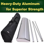 Custom Banner Pop up Banner Aluminum Deluxe Retractable Banner-Made in USA-33"x81" with Stand Roll up Banner for Business, Trade Shows, Stores, Advertising, Events