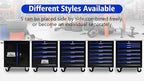 Rolling Tool Chest with 2 Doors and Adjustable Shelves, 25.9" D Movable Lockable Tool Cart Multi-Functional Hardware Storage Cabinet Box Auto Repair Locker