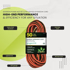 Go Green Power Inc. 16/3 50-Foot Outdoor Extension Cord - Heavy-Duty, Weatherproof, GG-13750