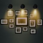 Battery Operated LED Spotlight, Picture Spot Lights, Indoor Uplighting, Puck Lights with Remote, Plants Tree Spotlight, Display Light for Paintings Dartboard Portrait Frame-Black