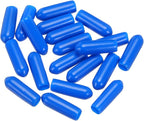 uxcell 20pcs Rubber End Caps 4mm(0.2") ID Vinyl PVC Round Tube Bolt Cap Cover Screw Thread Protectors,Blue