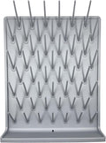 Lab Drying Rack 52 Pegs Laboratory Cabinets Glass Drying Racks Wall-Mount Grey Cleaning Frame for School Laboratory Utensils Hidden Installation