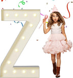 EUFONY Marquee Letters 4 Feet Tall, 4 FT Marquee Light Up Letters, Giant Light Up Letters 4FT for Birthday Party Baby Shower Gender Reveal Graduation Prom Decorations, Letter Z with LED Lights DIY Kit