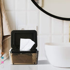 Wipes Dispenser, One-Handed Operation Wipe Holder for Baby & Adult, Seal-Designed Wipes Container for Bathroom Keep Diaper Wipes Fresh (2 Pack Brown)