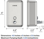 AIKE 37oz Surface Mount Stainless Steel Soap Dispenser for Commercial,Brushed Stianless Steel Finish Model AK1003