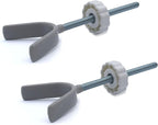 Baby Gate Banister Adapter Y-Spindle Rods - M8(8mm) for Pressure Mounted Baby and Pet Safety Stair Gates with Extra Long Wall Mounting Screws Rod & Bolts (Y-Grey-2 Pack)