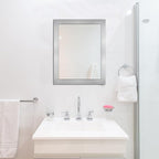 Ruomeng Rectangular Wall Mirror 16" x 20" for Bathroom, Bedroom, Entryway, Living Room, Nickel