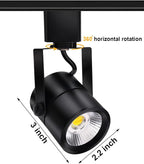 Dimmable LED Track Light Heads with Adjustable Color (2700K-6500K), 10W 1000LM 24° Beam, Flicker Free CRI90+, H Type Spotlight Fixtures for Art Accent Task - Black (16 Pack)