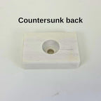 Genuine Marble Trophy Base – Polished Beveled Display Stand with Center Hole, 3/4" Thick, Multiple Sizes for Awards, Crafts & 3D Prints (White Marble, 2x3 inch)