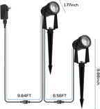 Banord Outdoor Landscape Lighting, 8 Pack Outdoor Spot Lights, Low Voltage LED Landscape Lighting with Transformer for Yard, Plant, Lawn, Garden, IP65 Waterproof & 2700K Warm White