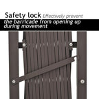 GYMTIME Expandable Barricade Gate, Portable Metal Safety Barrier with Casters, Mobile Folding Security Gates, Adjustable Traffic Fence for Home, Warehouse, 63 L×34 H inches
