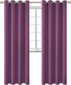 BGment Room Darkening Curtains 95 Inches Long - Grommet Thermal Insulated Drapes Window Treatment Curtains for Bedroom, 2 Panels, 52 x 95 Inch, Eggplant Purple