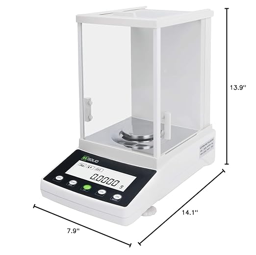 U.S. Solid 1mg Precision Balance, 600g x 0.001g Analytical Lab Scale with RS232 Interface, Parts Counting, Percentage Weighing, Precise Measurement, g/mg/ct/oz for Scientific Use, Jewelry