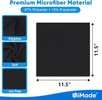 Microfiber Cleaning Cloth, 20 Pack Reusable Microfiber Towels for Cars Lint Free Cleaning Shop Towel Rags for Home Kitchen Automotive Bar Mechanic Restaurant Garage, 11.5"x 11.5", Black