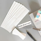Self Adhesive Label Holders, ELEMGULY 100 Pack Adhesive Shelf Tag Shelf Label Holder Clear Pocket Holder with Paper for Supermarket, Bookshelf, Kitchen (4.3 x 1.2 Inch)