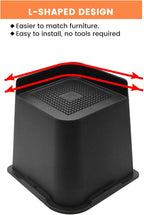 Bed Risers 2 inch, 3 inch, 4 inch, 6 inch or 8 inch Heavy Duty Furniture Risers, Up to 6000 Lbs L Shaped Design Bed Lifts Blocks for Couch Desk Sofa Table (Black, 8 Inch 8 Pack)