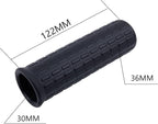 2Pcs Wheelbarrow Rubber Handles Replacement, Anti-slip Handle Grip Covers Weatherproof Handles Non-Slip Round Tubes for Garden Carts(122x30mm Black)