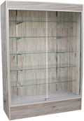 Only Hangers Barnwood Series Display Showcases and Retail Store Checkout Counters (Barnwood Wall Case with Lights, 4 Feet)