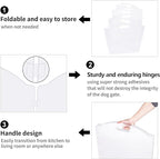 Extra-Wide Clear Acrylic Freestanding Dog Gates for The House – Folding 6-Panel Pet Gates for Doorways, Stairs, and Open Spaces, Transparent Indoor Barrier for Dogs, Puppies & Cats