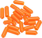 uxcell 20pcs Rubber End Caps 5mm(3/16") ID Vinyl PVC Round Tube Bolt Cap Cover Screw Thread Protectors,Orange