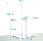 Premium Jewelry Stand , Solid Clear 2-Tier Acrylic Jewelry Organizer Stand & Bracelet holder Stand for Necklace Display, Ring & Watch Display