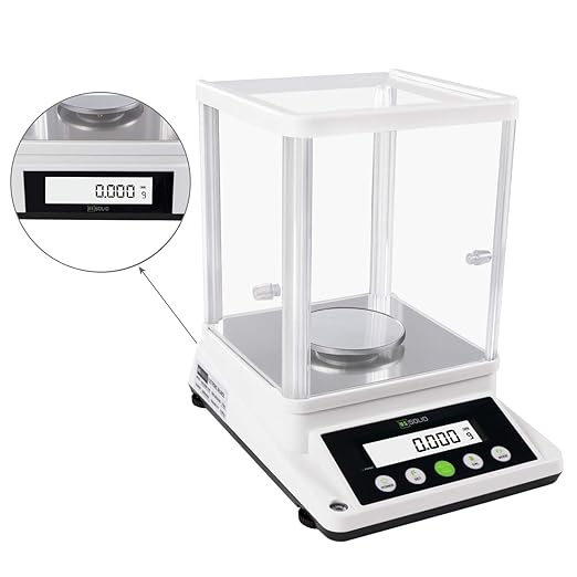 U.S. Solid Digital Analytical Balance 310 g × 0.001 g, High Precision Lab Scale with Front and Rear 2 LCD Screens for Multi-Angle Viewing, Ideal for Laboratory, Research & Education