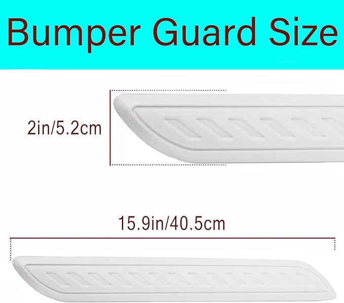 Anti-Collision Patch Car Bumper Protector Trim - Universal Anti-Scratch Strip for Rear Bumper and Door Edge Guards (White, 4-Pack)
