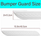 Anti-Collision Patch Car Bumper Protector Trim - Universal Anti-Scratch Strip for Rear Bumper and Door Edge Guards (White, 4-Pack)