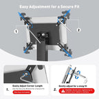 AntiTheft Rotating Tablets Kiosk Stand 8.3" 13.4" Height Heavy Duty Aluminum Steel Base Compatible 9.7" 13" Devices Heavy Duty Pad Stand for Retail
