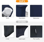 SEPARO 1 Pack 4 Ft Navy Blue Table Cover Fitted Rectangular Tablecloth Stretchable Fabric Table Cloth 4 ft Wrinkle-Free for Party Tradeshows Banquet Weddings Cocktail
