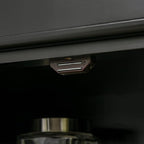 HOMCOM 72" Kitchen Pantry Storage Cabinet, Traditional Freestanding Pantry Cabinet with 4 Doors and 2 Adjustable Shelves, Large Central Drawer, X-Frame, Black