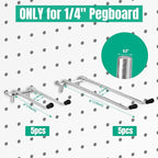 G.CORE 10 Pack Pegboard Hooks, Peg Board Tool Utility Hooks & Hangers Fit 1/4" Pegboards, Heavy Duty Metal Peg Board Shelving Hooks, Wall Organizers and Storage for Craft Room Garage Workbench Office
