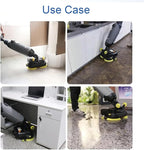 Professional-Grade Mini Floor Scrubber Ultra-Compact & Portable Cordless Design 90-120 Min Battery 16.9" Wide Cleaning for Home, Office, Bathrooms & Small Commercial Spaces, Tile & Sealed Floors