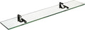 Spancraft Glass M-4.75x33-Black Monarch Glass Shelf, Black, 4.75" x 33"