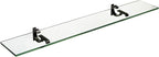 Spancraft Glass M-4.75x21-Black Monarch Glass Shelf, Black, 4.75" x 21"