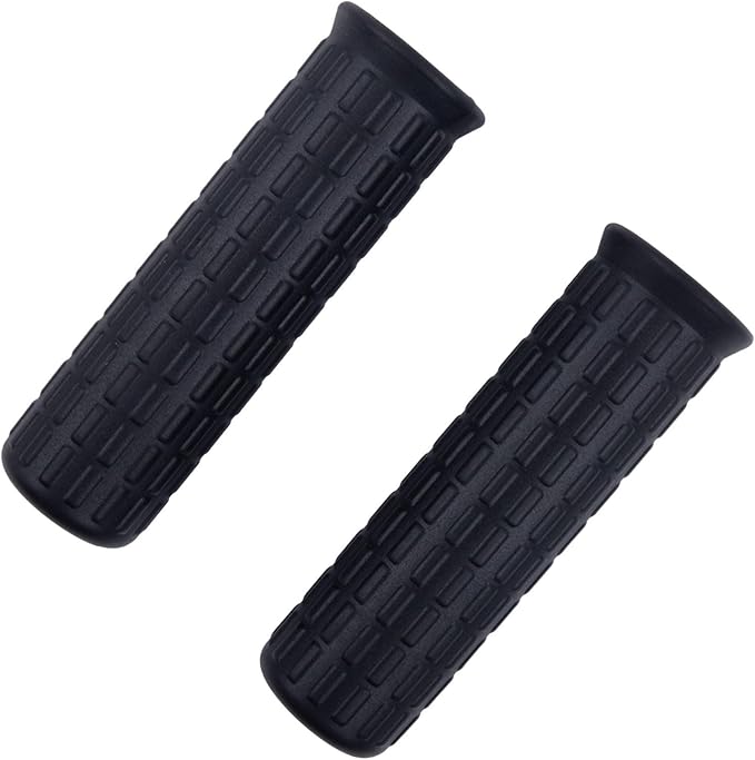 Rubber Wheelbarrow Handles 2 Pack, Non Slip Garden Cart Handle Covers with Groove Grip, 30mm Inner Diameter Black Round Tube Replacement Wheelbarrow Handle Grips(122 x 30mm)