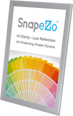 SnapeZo Silver 32x48 Poster Frame, 1.7" Aluminum Profile, Front-Loading Snap Frame, Wall Mounting, Wide Series