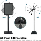 Sign Stand for Display, 11lbs Integrated Rod Heavy Duty Pedestal Floor Signage Stand Holder, for Outdoor or Indoor Advertising (11 x 17, Black)