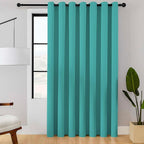 ChrisDowa Room Divider Curtain 120 Inches Long, Wide Blackout Sliding Door Curtain for Bedroom, Room Darkening Privacy Window Curtain for Patio Door (1 Panel Set, Teal, 100 x 120 Inch)