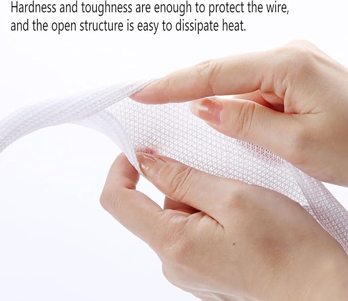 1/2 inch x 50ft Split Sleeve Wire Loom Tubing - Durable Cord Protector for USB, Power Cords, Audio/Video Cables | Chew-Proof Cable Sleeve to Protect Pets & Wires | Easy Installation, White