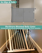 59 inch Retractable Baby Gates 34 inch Tall, Retractable Gate with Reinforced Strip Design to Prevent Crawling Through, 5 FT Retractable Dog Gate for Stairs, Doorways, Hallways, Indoor/Outdoor