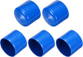 uxcell 5pcs Rubber End Caps 50mm(2 Inch) ID Vinyl PVC Round Tube Bolt Cap Cover Screw Thread Protectors Blue