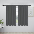 Easy-Going Rod Pocket Blackout Curtains for Bedroom, Room Darkening Window Curtains for Living Room, Thermal Insulated Noise Reduction Solid Window Drapes, 2 Panels(34x54 in, Grey)